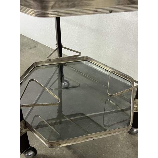 Vintage Bar Table with Wheels, 1970s For Sale - Image 4 of 6