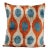 Red Silk Ikat Velvet Pillow Cover 22" X 22" For Sale
