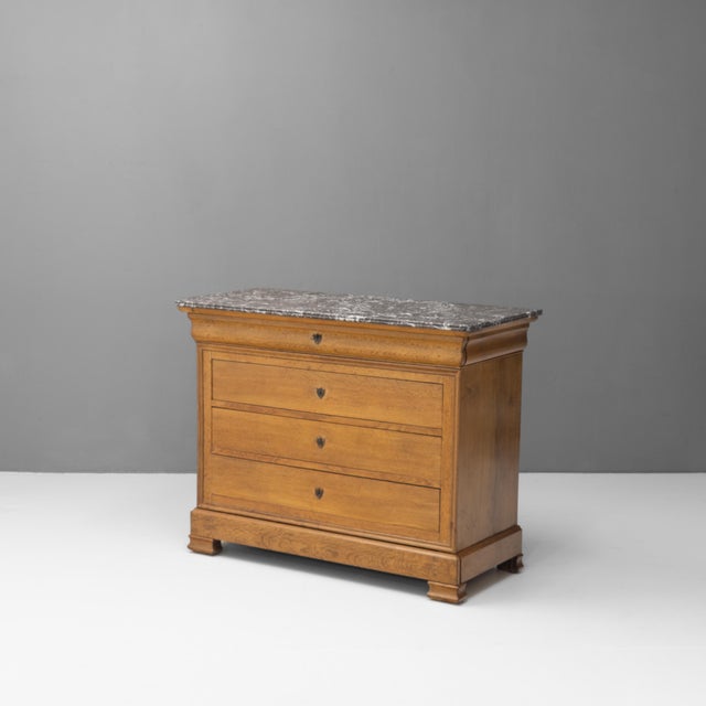 Wood Antique Oak Commode, 1880 For Sale - Image 7 of 7