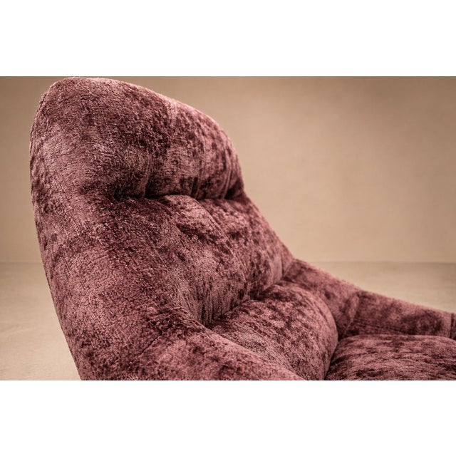 Percival Lafer Mp-163 “Earth” Lounge Chair With Ottoman in Tufted Mohair Upholstery, Percival Lafer, 1976 For Sale - Image 4 of 18