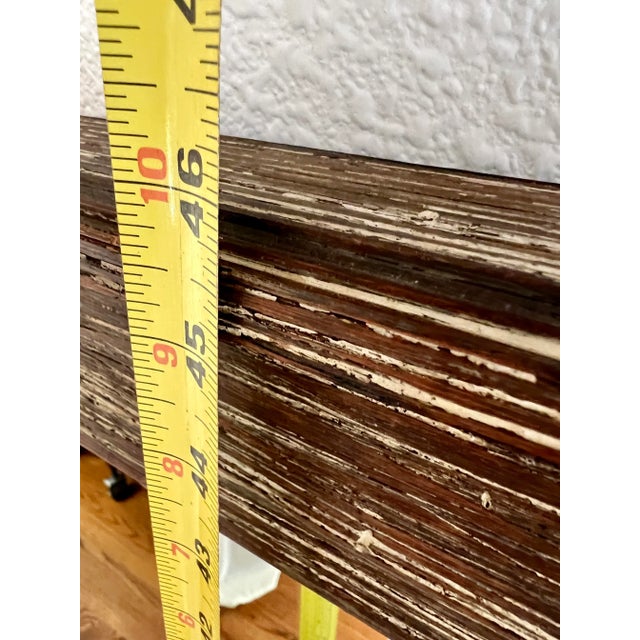 Wood 1990s Rustic Wood-Framed Wall Mirror For Sale - Image 7 of 11