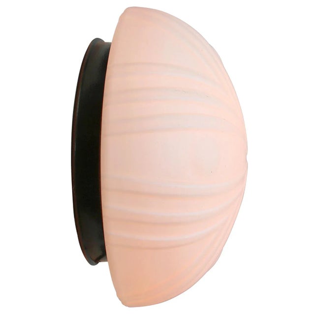 Mid-Century Mat White Opaline Glass Wall Lamp For Sale - Image 4 of 9