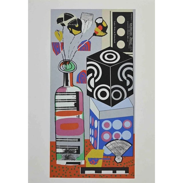 Still Life is a Vintage Offset Print on ivory-colored paper, realized by Franco Gentilini (Italian Painter, 1909-1981) in...