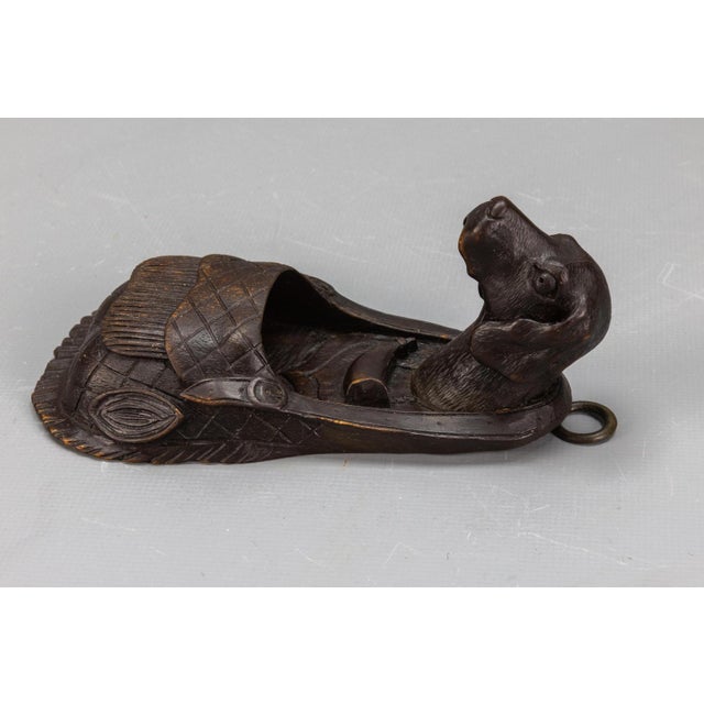 Black Forest Hand-Carved Wooden Wall Mounted Salt Box, 1890s For Sale - Image 6 of 18