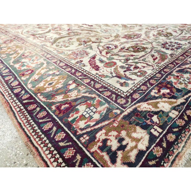 Galerie Shabab Collection Early 20th Century Turkish Oushak Accent Rug For Sale In New York - Image 6 of 7