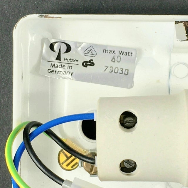 1 of 8 Modernist Striped Glass Wall Lamps/Sconces From Peill & Putzler, Germany, 1970s For Sale - Image 11 of 11