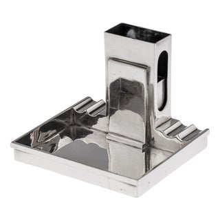 Silver Cigar Ashtray with Match Striker, 1960s For Sale
