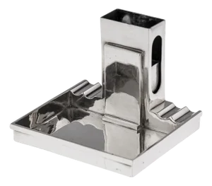 Silver Cigar Ashtray with Match Striker, 1960s