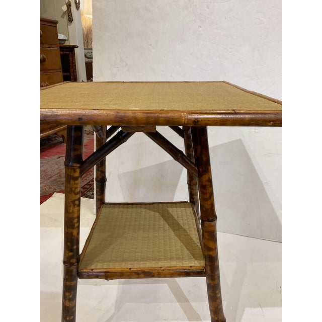Late 19th Century 19th Century English Bamboo Side Table For Sale - Image 5 of 9