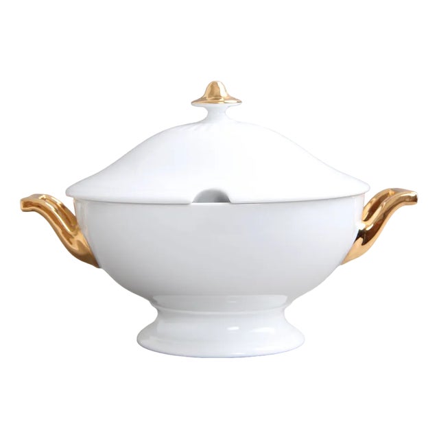 White Porcelain Terrine Thomas, 1960s For Sale