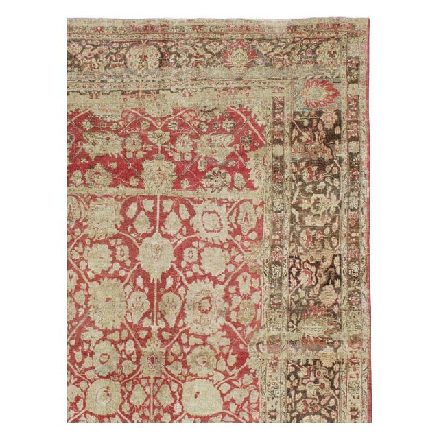 Rustic Galerie Shabab Collection Early 20th Century Persian Tabriz Carpet For Sale - Image 3 of 10
