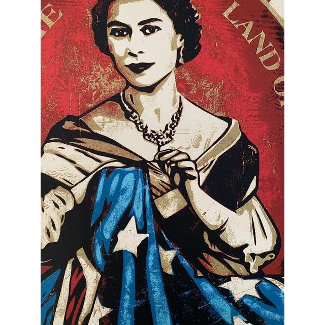 Shepard Fairey (Obey) God Save the Queen, 2012 Screenprint on cream Speckletone paper, signed in pencil and numbered /450....