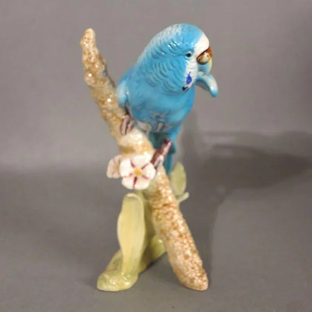 1970s Porcelain Figure of Budgie by Göbel, 1970s For Sale - Image 5 of 6