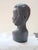 Ebony Vintage Mid-Century Hand-Carved African Ebony Wood Male Bust For Sale - Image 8 of 10