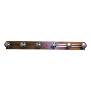 French Style 6-Hook Coat Rack in Chrome, 1960 For Sale