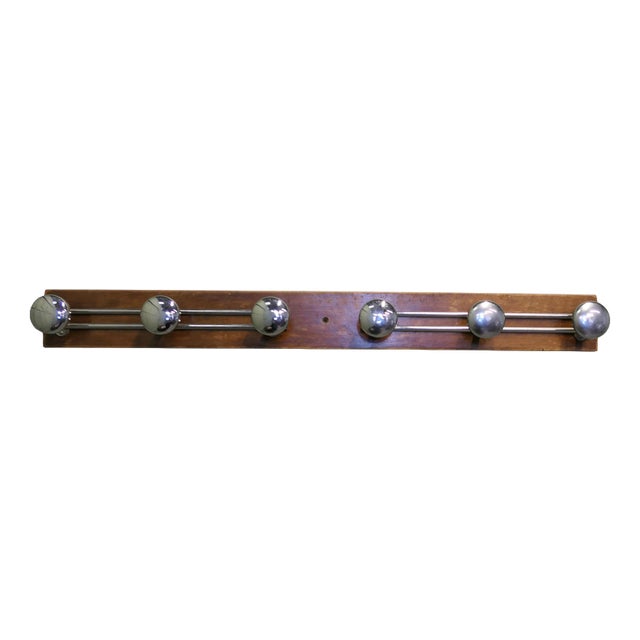 French Style 6-Hook Coat Rack in Chrome, 1960 For Sale