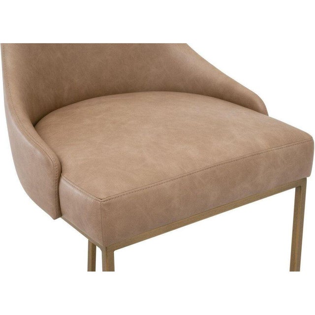 Brown Essentials For Living Parissa Leather Counter Stools - Set of 2 For Sale - Image 8 of 9