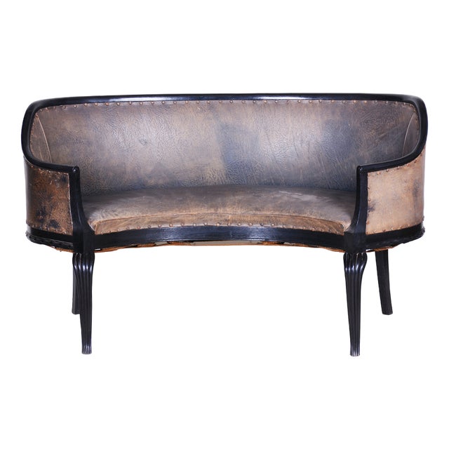 Black Sofa attributed to Otto Prutscher, 1890s For Sale