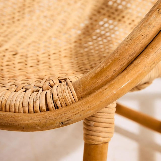 Wood Italian Bamboo Chair, 1960s For Sale - Image 7 of 18