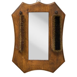 Antique Mirror and Brushes For Sale