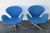 Metal Fritz Hansen Denmark Danish Modern Mid Century Swan Chairs a Pair For Sale - Image 7 of 12