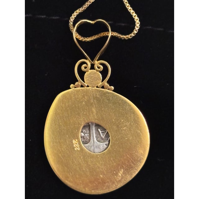 Gorgoneion Pendant W/ Serpents in 22k Gold For Sale - Image 4 of 9
