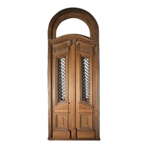 Entry Doors - Arched Large Carved Double Entry Doors