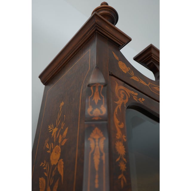 Vintage Italian Dutch Marquetry Secretary Desk For Sale - Image 14 of 18