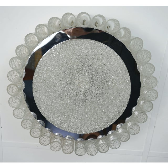 Vintage Ice Glass Ceiling Fixture with 32 Glass Tubes from Doria Leuchten, 1960s For Sale - Image 6 of 14