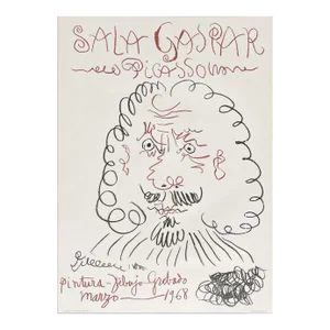 1968 Pablo Picasso Sala Gaspar Lithograph Exhibition Poster