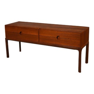 1950-1960’s Scandinavian Modern Teak Low Cabinet Sideboard Model #394 by Kai Kristiansen for Aksel Kjersgaard Odder For Sale