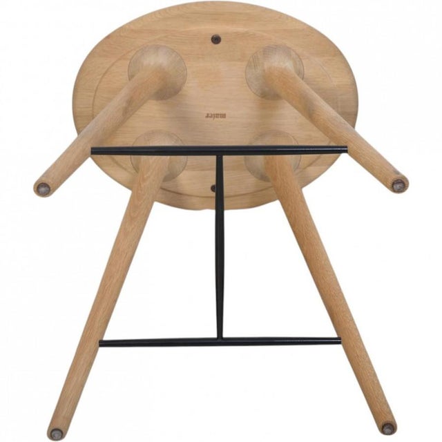 Mater Bar Stool in Oak and Black Leather, 2020 For Sale - Image 10 of 12