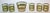 Vintage Culver Barware Cocktail Set Green and Gold Rock Glasses and Ice Bucket For Sale - Image 14 of 17