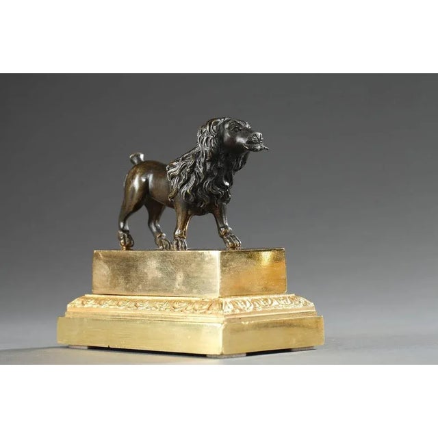 Restoration Period Inkstand in Ormolu and Patinated Bronze For Sale - Image 5 of 7