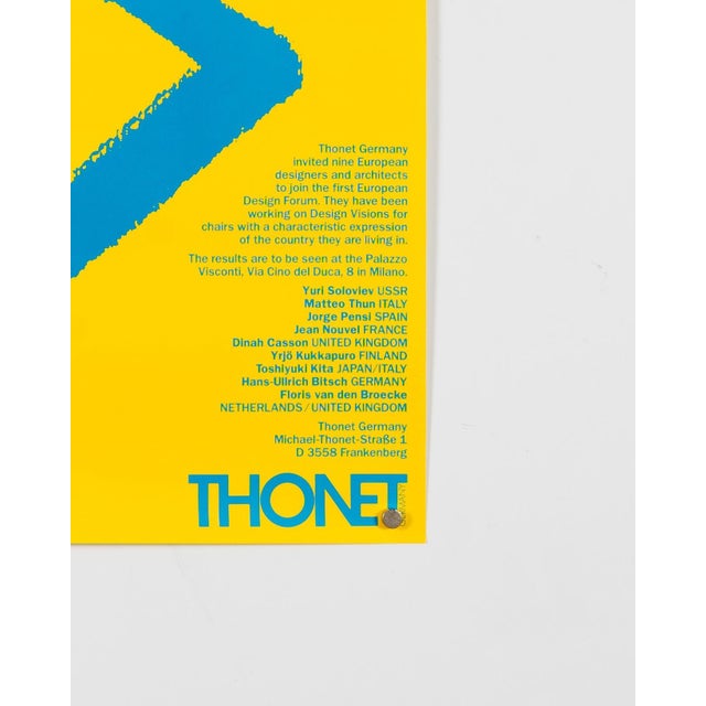 Thonet European Design Original Vintage Poster, 1989 For Sale - Image 6 of 9