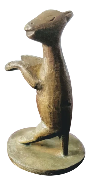 19th Century Vintage Bronze Animal Scroll Weight Holder