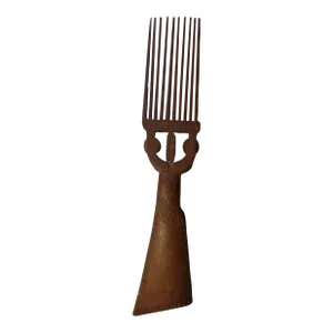 Early 20th Century Hand Carved Wooden Suriname Comb Made by Friimen (Maroon) People