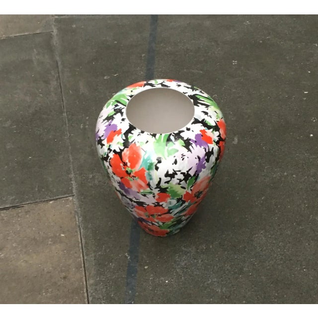 Large Vintage Postmodern German Floral Floor Vase from Steuler For Sale - Image 17 of 18