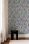 Blue Tassel Trellis Grasscloth Wallpaper by House Party | Silk Ribbon Blue | 8 Yards For Sale - Image 8 of 8