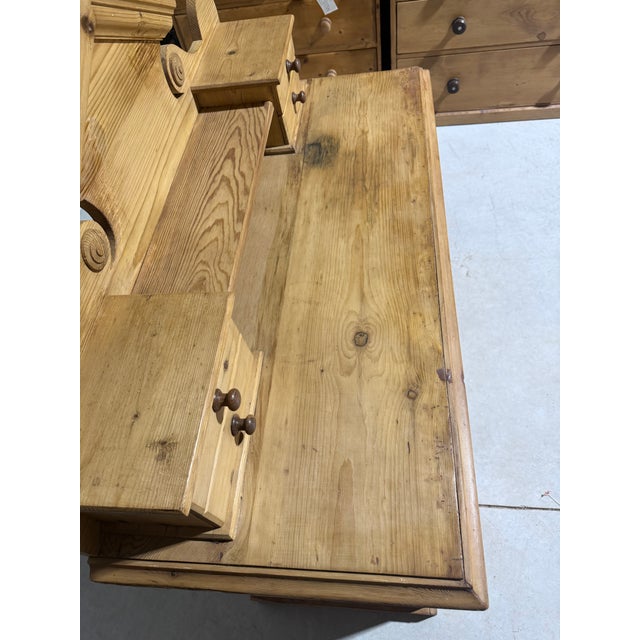 Antique Pine Sideboard With Drawers and Cupboard From England For Sale - Image 16 of 18