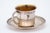 Engraved Silver Cup and Saucer with Gilt Interior, Set of 2, in Very Good conditions. Designed 1980 to 1989 This piece has...