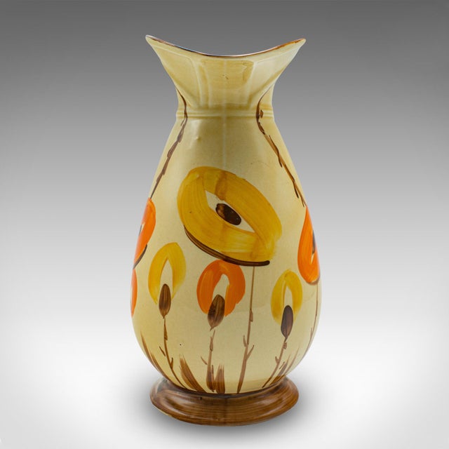 Our Stock # 24051 This is a vintage Art Deco pouring ewer. An English, hand painted ceramic serving jug, dating to the...