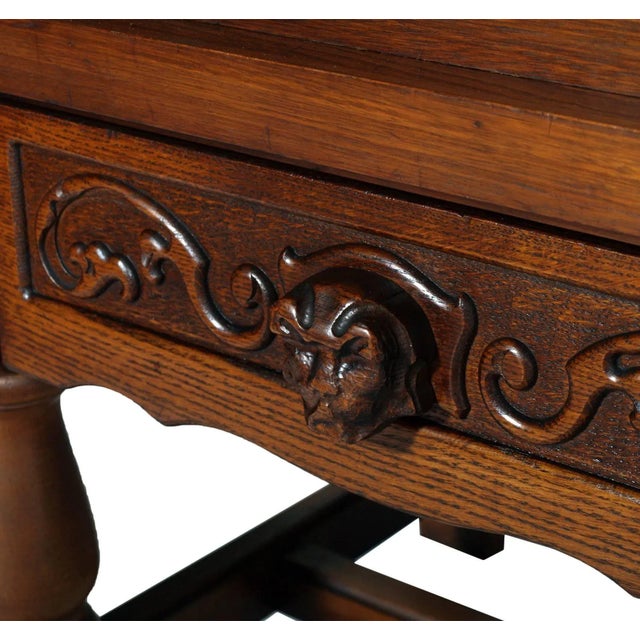 Antique Carved Sideboard Bookcase For Sale - Image 5 of 8