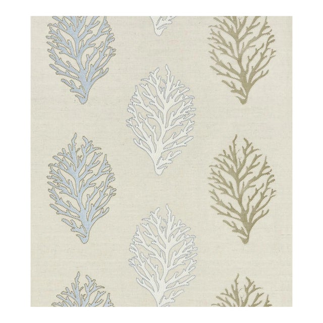 Sample - The House of Scalamandré Coral Reef Embroidery Fabric, Sand For Sale