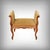 Elegant and refined, this small single-seater bench with armrests, made of blond mahogany, embodies the timeless charm of...