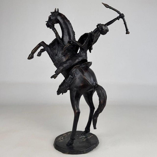 19th Century European Bronze Figural Sculpture of an African Horseman For Sale - Image 3 of 13