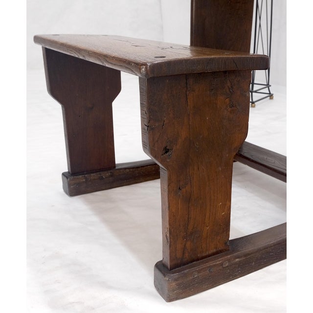 Primitive Antique Varnished Chestnut Lift Top Child Desk Secretary w/Bench NICE! For Sale - Image 12 of 17