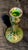 1930s Antique Loetz Sterling Art Nouveau Green Glass Vase For Sale - Image 5 of 9
