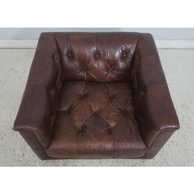 Age: Approx: 20 Years Old Details: Quality Construction English Style Club Chairs Nice ‘Worn’ Leather Factory...