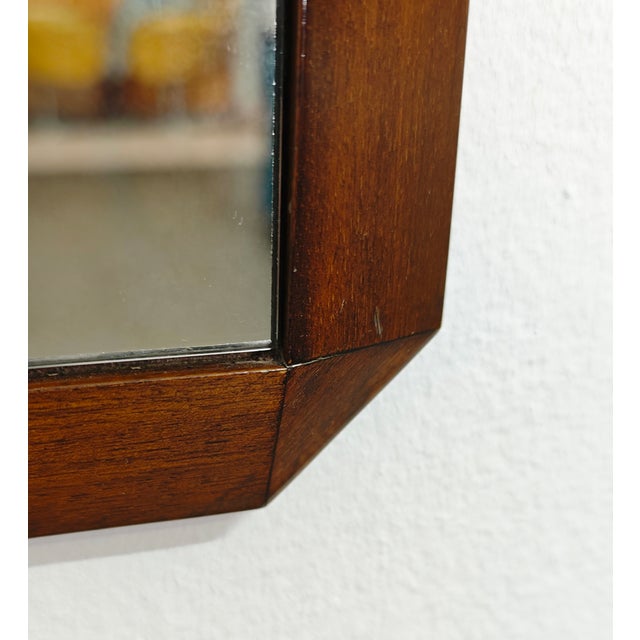 Rectangular Wooden Wall Mirror, 1960s For Sale - Image 4 of 14